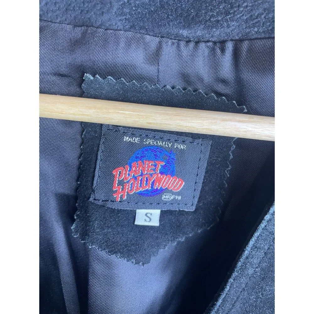 Planet Hollywood Cozumel Leather Vest – Black – Size Small